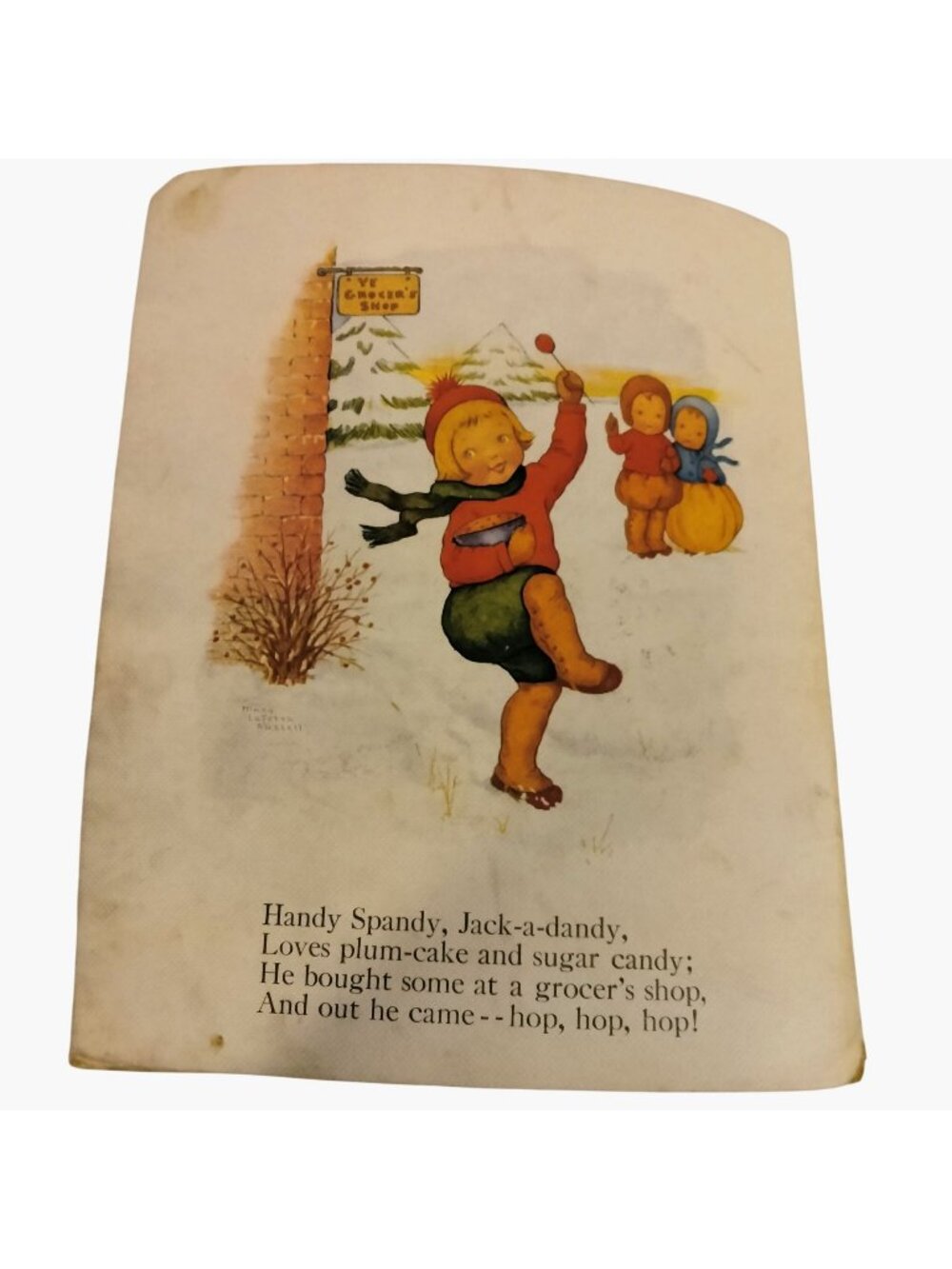Nursery Rhyme Page Art Print Jack  Jill Handy Spandy Mary LaFetra Russell